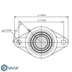 یاتاقان FL206 آساهی با شفت 30 میلی متر